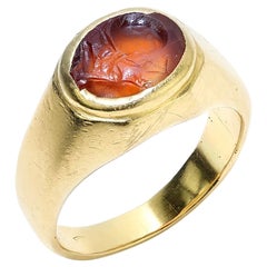 Bvlgari 18kt. Gelbgold Karneol-Ring mit römischem Intaglio