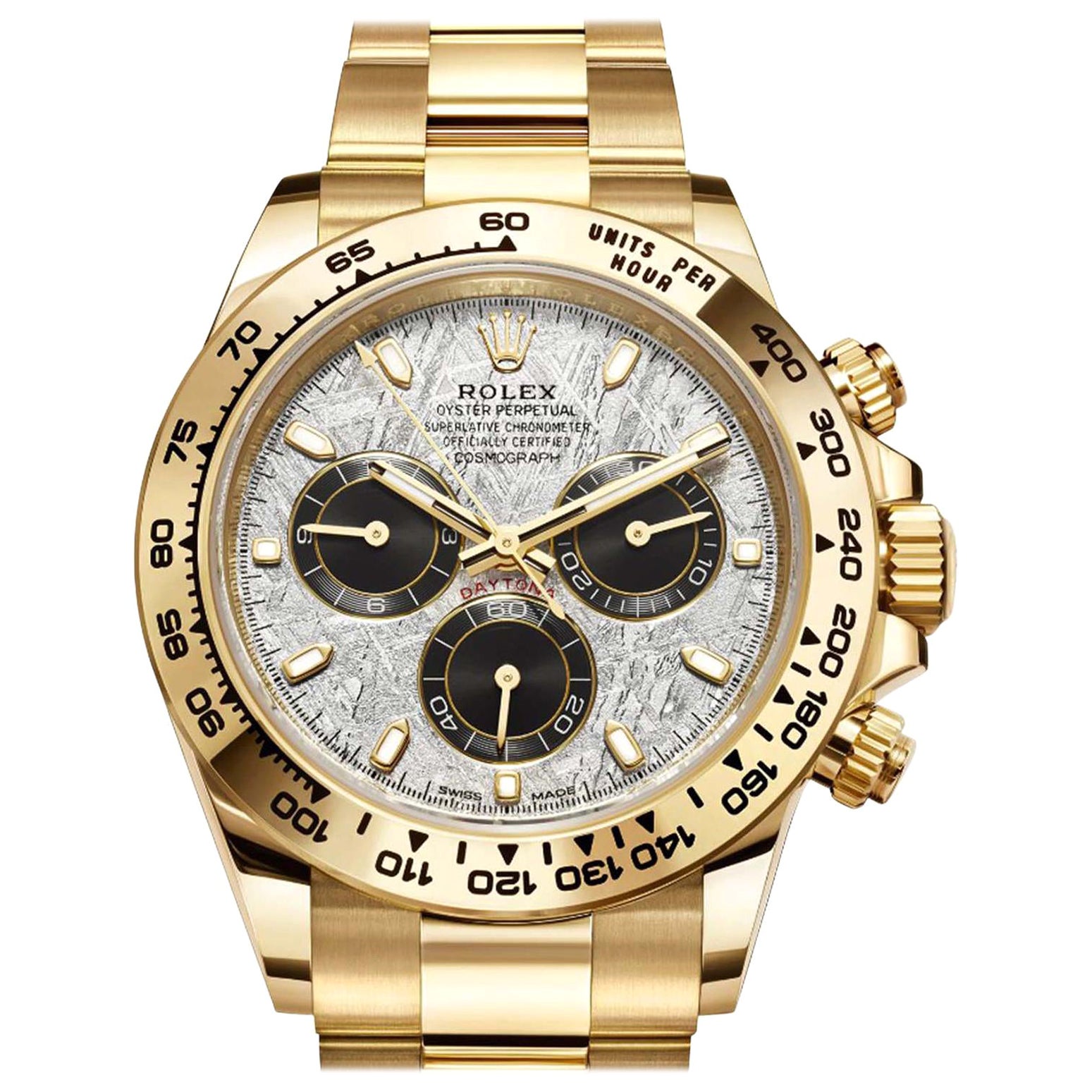 Rolex Daytona in 18k Yellow Gold with Meteorite Dial Watch REF 116508