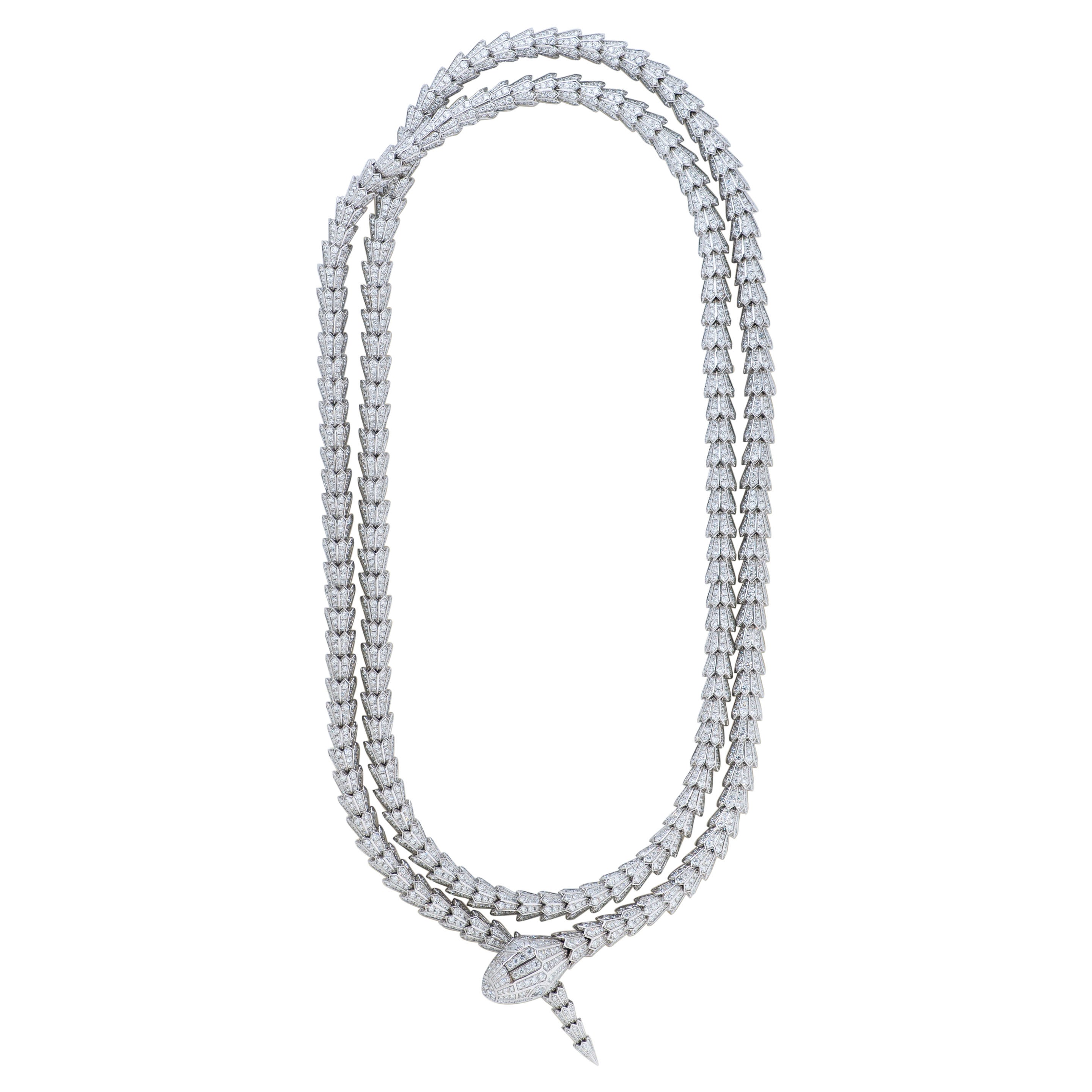 Bulgari Serpenti 4.41ctw Diamond Necklace – East Coast Jewelry