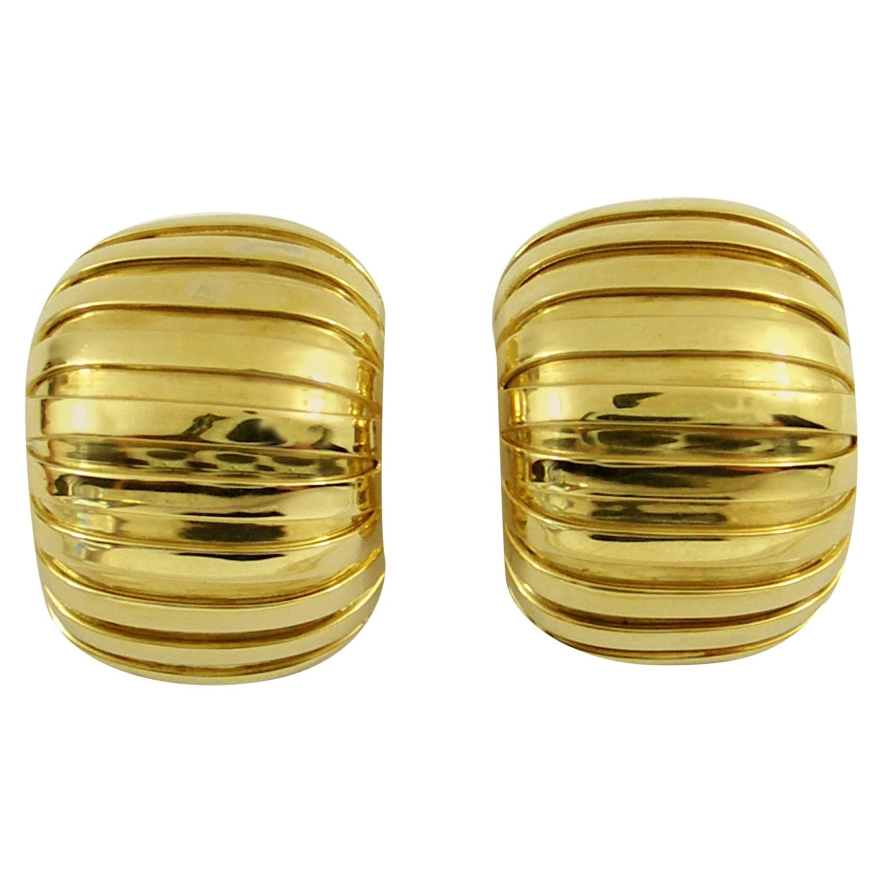 Weingrill Jumbo Gold Tubogas Earrings