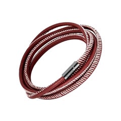 Raphael Mini Pop 1M Social Distancing Bracelet in Red Leather, Size XL