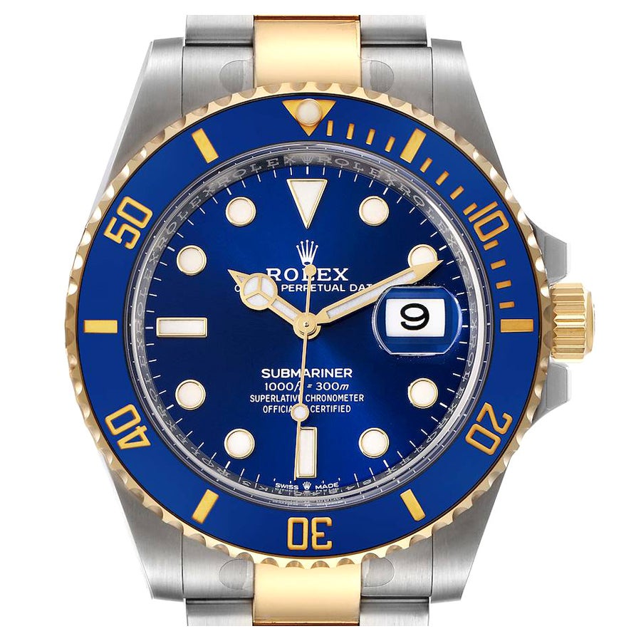 Rolex Submariner 41 Steel Yellow Gold Blue Dial Mens Watch 126613 Unworn