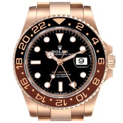 Rolex GMT Master II Everose Gold Black Dial Mens Watch 126715 Unworn