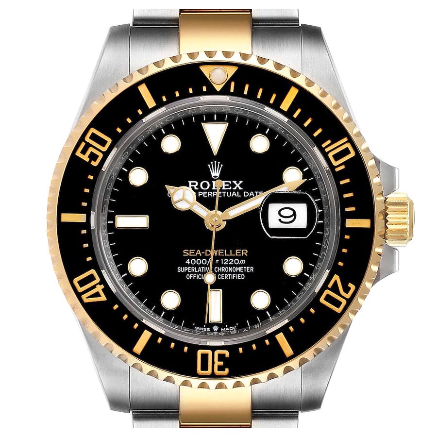 Rolex Seadweller Black Dial Steel Yellow Gold Mens Watch 126603 Unworn