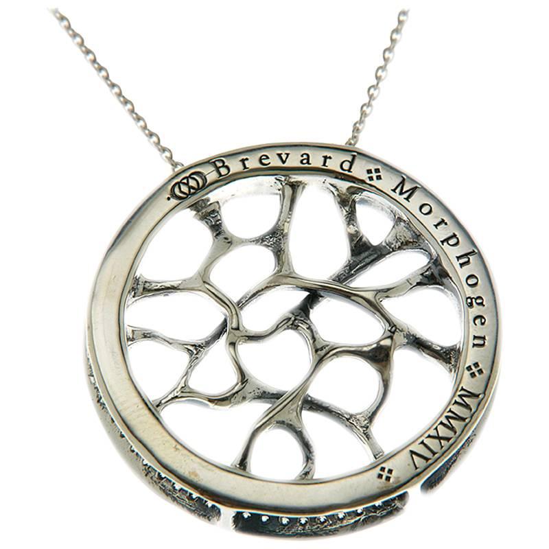 Web Silver Necklace For Sale