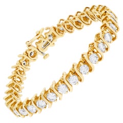 Diamond Tennis Bracelet in 14k Gold, 7.10 Cts in Diamonds 'J-K Color VS2/SI1'