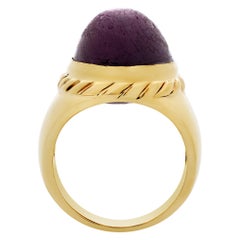 Ruby Ring in 14k Yellow Gold, Total Approx, Weight: over 10 Carats.