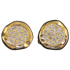 1980 Tiffany & Co. Angela Cummings Diamond Gold Earrings