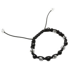 Blockchain Unisex Black Sapphire Bead Bracelet