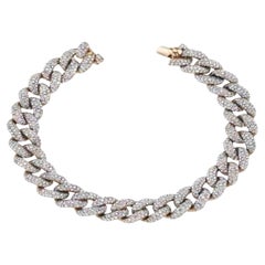 Bracelet en or 18 carats avec diamants de 5,68 carats sur bourgeons