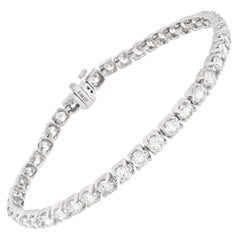 Vintage Line Diamonds Bracelet with Approx. 8.49 Carat Round Brilliant Full Cut Diamond