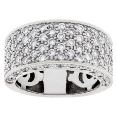 Diamant-Eternity-Ring und Ring aus 18k Weißgold mit über 1 Karat Diamanten