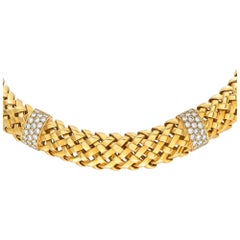 Necklace in 18K Yellow Gold, Tiffanny & Co. Vannerie Collection