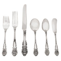 Sir Christopher Sterling Silver Flatware Set Patented in 1936 by Wallace Silvers