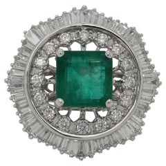 5.61 Carat Emerald and Diamond Ring in 18 Karat Gold