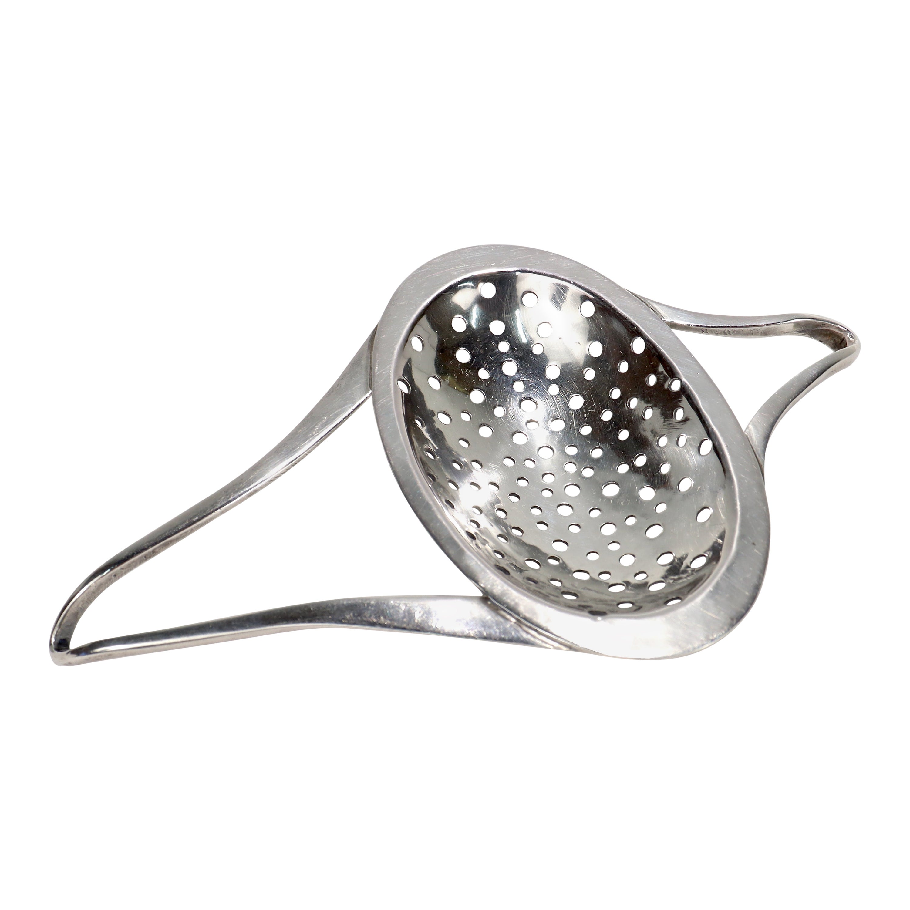 Alexandra Solowij Watkins Modernist Sterling Silver Tea or Cocktail Strainer