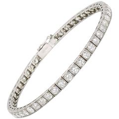 Diamond Platinum Line Bracelet