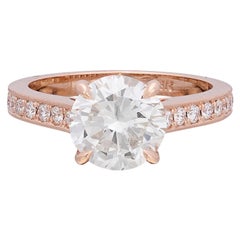 Gorgeous GIA 2.22 Carat Rose Gold Diamond Ring