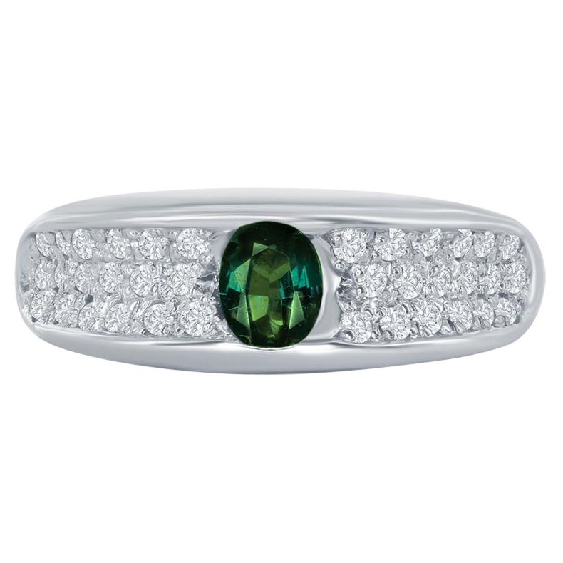Brazilian Alexandrite Ring with Diamonds For Sale