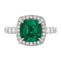 Anello con smeraldo e diamante