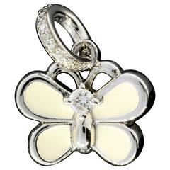 Aaron Basha Diamond Gold Butterfly Charm