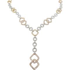 Diamond Tricolor Gold Necklace 5