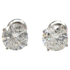 Pair of 18K White Gold Stud Earrings 