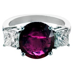 Burma 3.27 Carat Ruby & 1.41 Carat Diamond Cocktail Ring