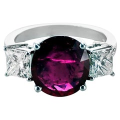 Burma 3.27 Carat Ruby & 1.41 Carat Diamond Cocktail Ring