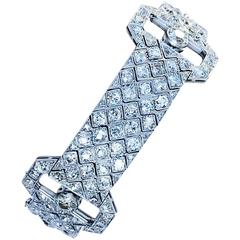 1920s B.H. Britton & Sons Art Deco Diamond Platinum Bracelet