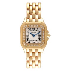 Cartier Panthere Small Yellow Gold Diamond Ladies Watch WJPN0015 Box Papers