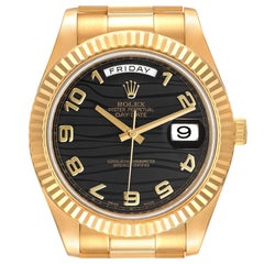 Rolex Day-Date II 41 President Yellow Gold Mens Watch 218238 Box Card