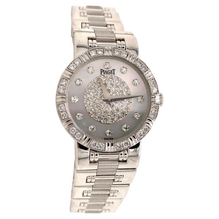 Piaget Dancer 18K White Gold & Diamond Woman's Watch For Sale
