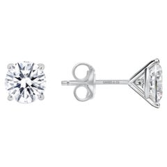 14 Karat natürliche Diamant-Ohrringe, Diamant-Ohrstecker mit Push-Back-Fassung, 1,5 Karat natürlich