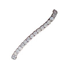 18.10 Carat Natural Diamond Bracelet 18K White Gold, Tennis Bracelet for Women