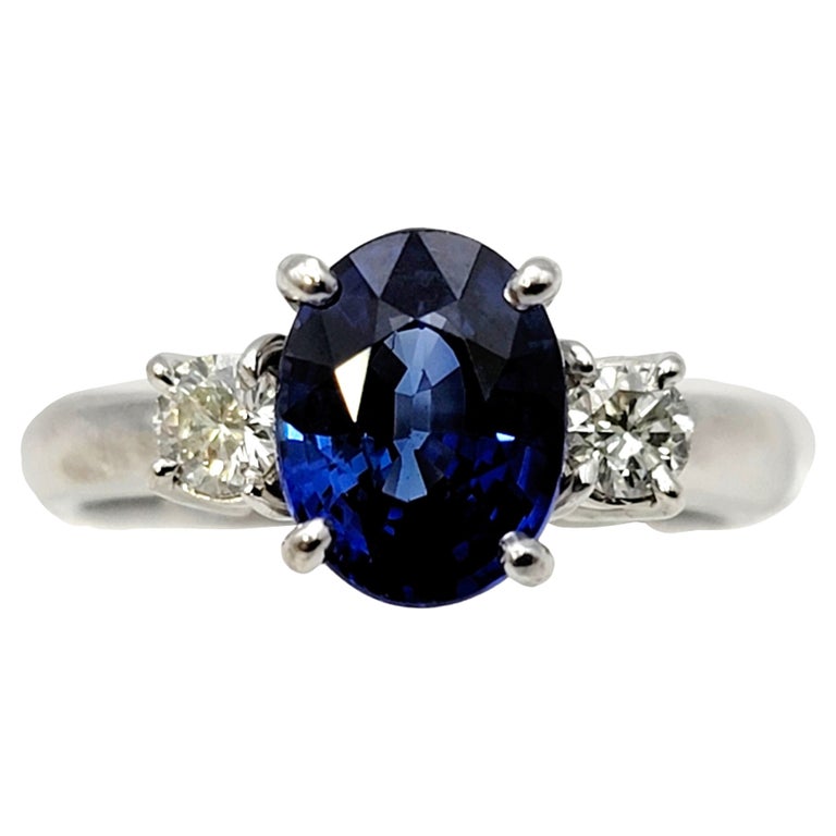 Bague gitane en or avec saphir naturel et diamants En vente sur