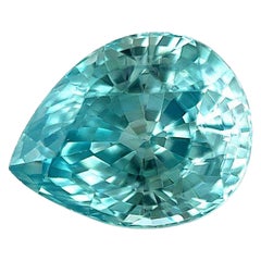 FINE 4.70ct Vivid Blue NATURAL Zircon Pear Cut Loose Gemstone 10.5x8.2mm