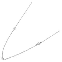 Tiffany & Co. Elsa Peretti Diamond by the Yard 3 Diamond Platinum Necklace