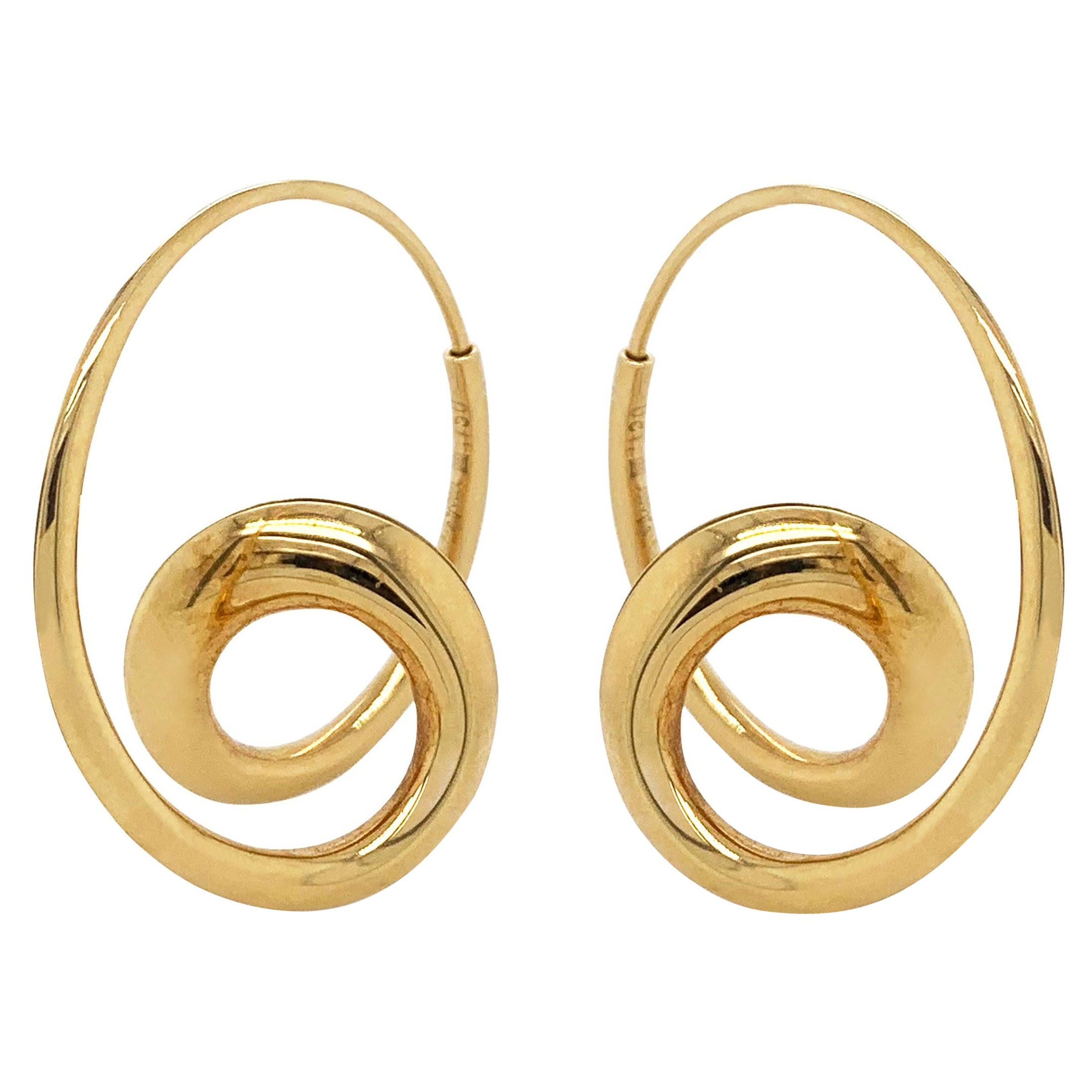 Michael Good Baroque Twisted Hoop Earrings in 18k Yellow Gold