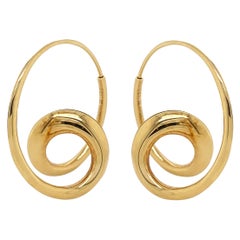 Michael Good Baroque Twisted Hoop Earrings in 18k Yellow Gold