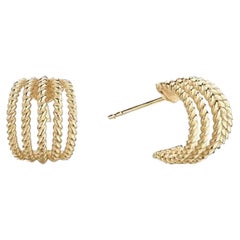 Ecksand 14k Yellow Gold Small Twisted Hoop Earrings