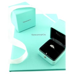 Tiffany & Co. Platinum 3 Oval Diamond Engagement Ring 1.44cts with Box/Papers