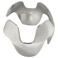 Georg Jensen Denmark Bracciale d'argento in stile Mid-Century Modernist #167