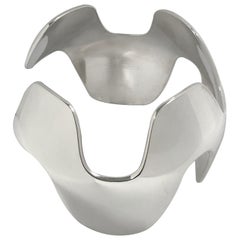 Georg Jensen, manchette danoise moderniste du milieu du siècle dernier n°167 en argent sterling