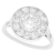 Vintage 2.37 Carat Diamond and Platinum Cluster Ring - Circa 1930