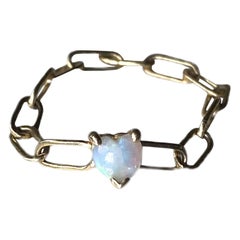 Herz Opal Kette Ring 14K Gold J Dauphin