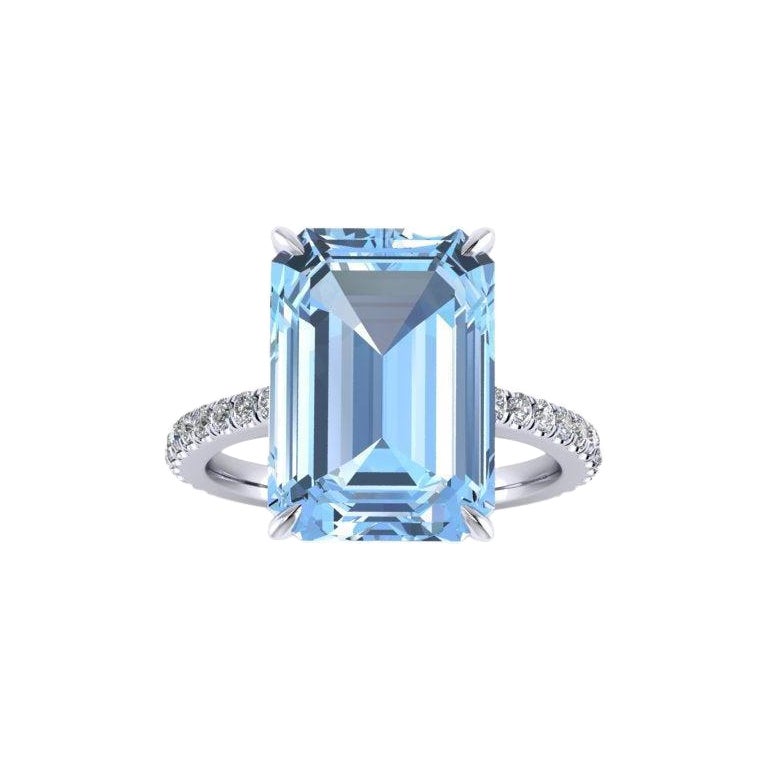 Bague Cocktail Halo émeraude Taille Princesse - Or Rose 14k, Diamants, Taille 5.25