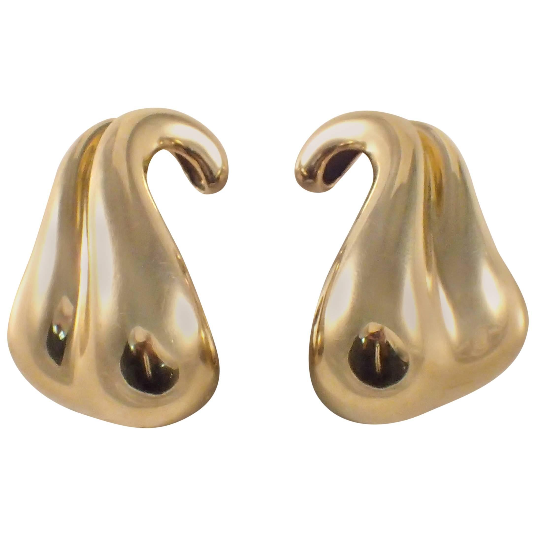 1960s Georg Jensen Gold Earrings