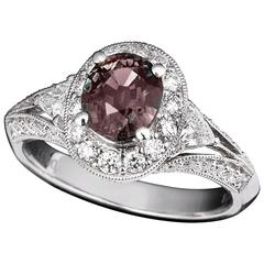 Alexandrite Diamond Gold Filigree Ring 1