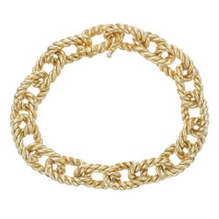 Bracciale A Link con filo ritorto in oro giallo Asprey